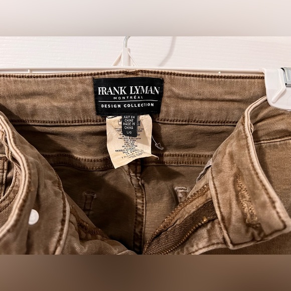 Frank Lyman Montreal taupe jeans w beading & embroidery at hem - Picture 3 of 4